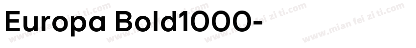 Europa Bold1000字体转换